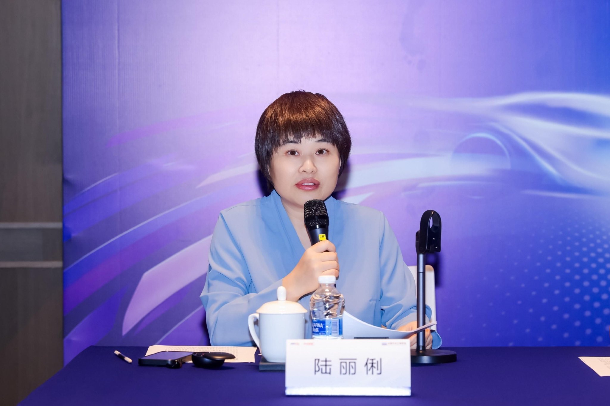 ▲中国汽车工程学会副秘书长 陆丽俐