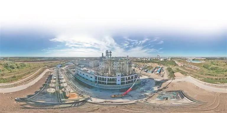 投产前的大庆汉光新材料项目鸟瞰。