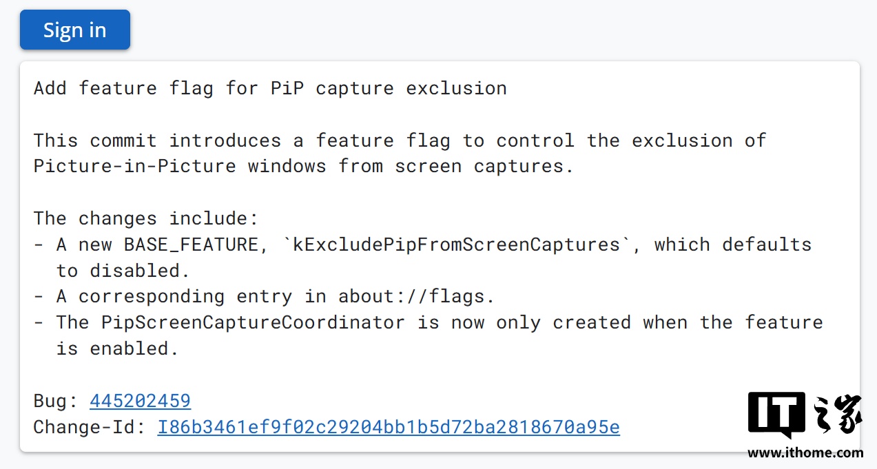 该功能启用之后，用户在使用 Chrome 原生截图工具或兼容第三方扩展时，无法截取正在播放的浮动视频。
