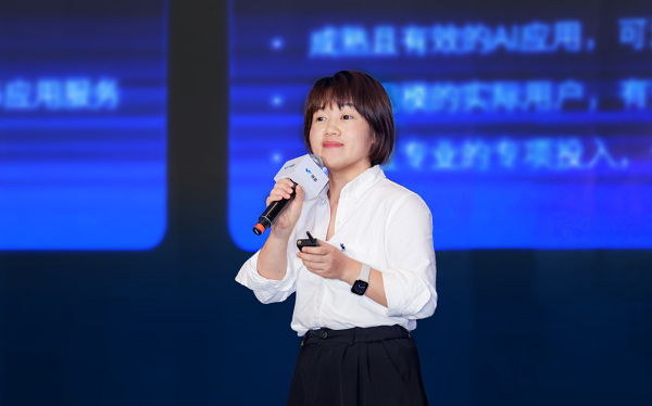 ▲ 微盟AI产品运营负责人  陶芙蓉