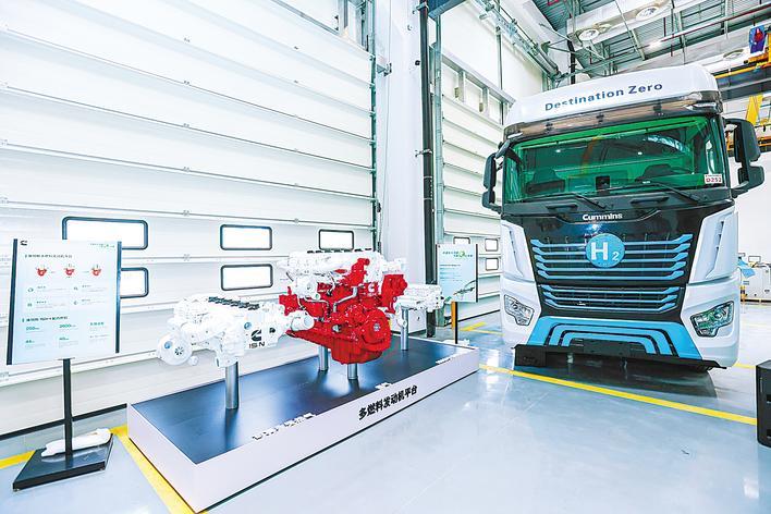 康明斯东亚研发中心展示的样品。 （受访单位供图）