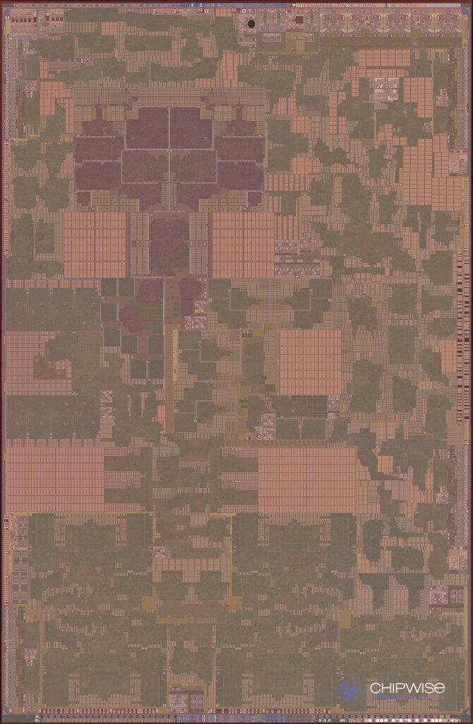 苹果 A19 芯片背面图，图源：chipwise