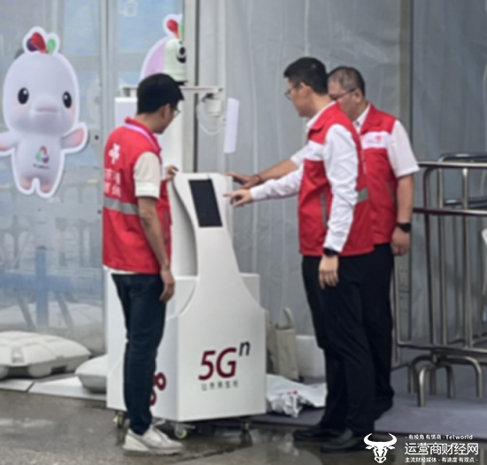 图为：智能仓基站在“十五运”自行车测试赛中执行保障任务