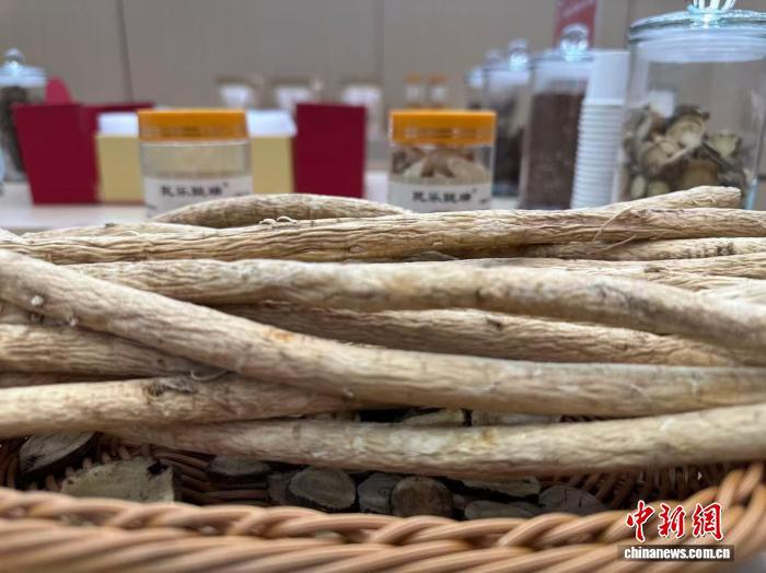 图为民乐县中药材。　戴文昌 摄