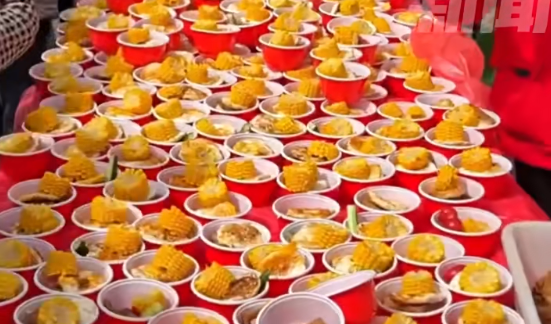 ▲河南一景区推出“1元午餐”。图/大象新闻视频截图