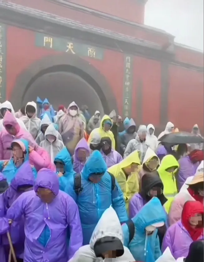 网友发布的攀登泰山图片。