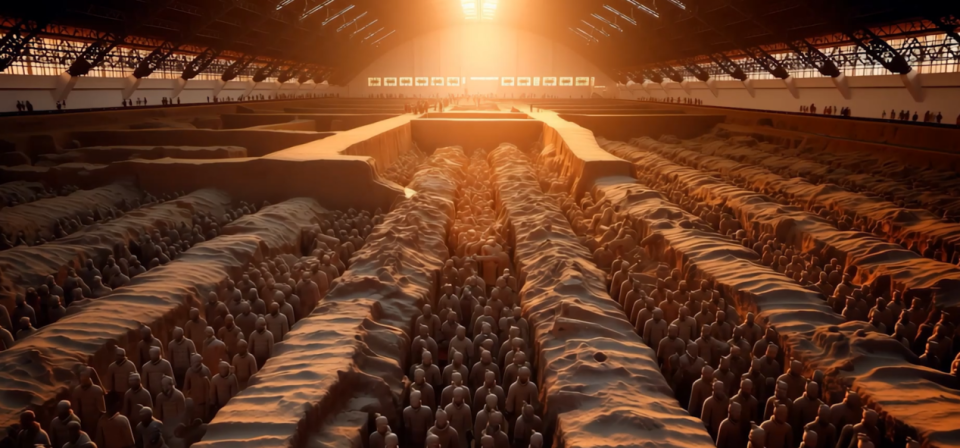 秦兵马俑（图片由AI生成）