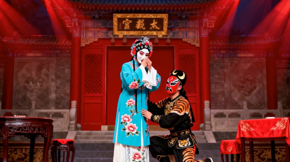 秦腔表演（图片由AI生成）