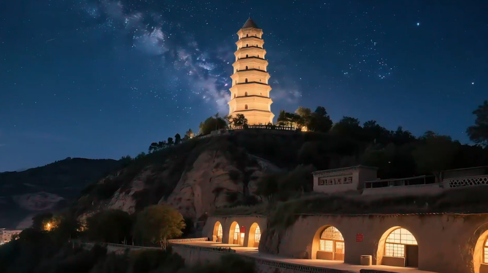 延安宝塔（图片由AI生成）