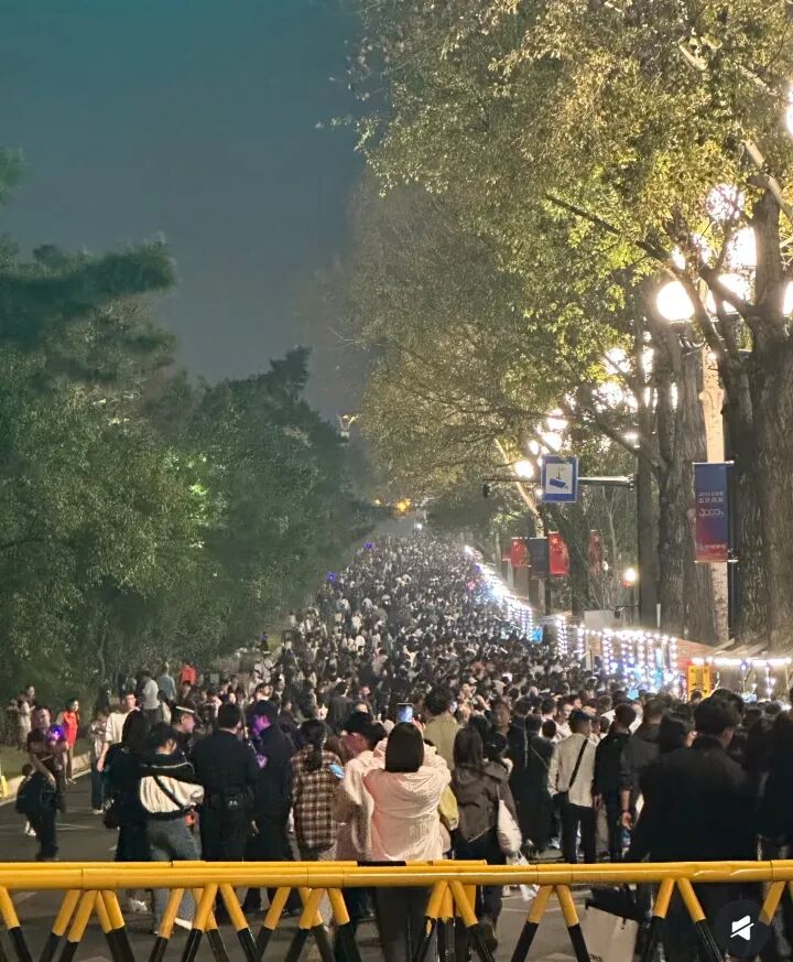 我的老家，长春新民大街这两天的人潮。图源小红书@捉住一只小馋猫