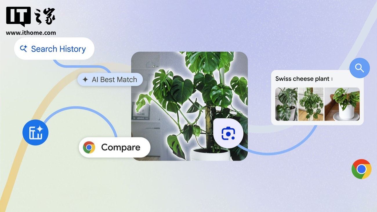 谷歌Chrome 浏览器侧边栏新增AI 模式，Lens 搜索图片可实时对话