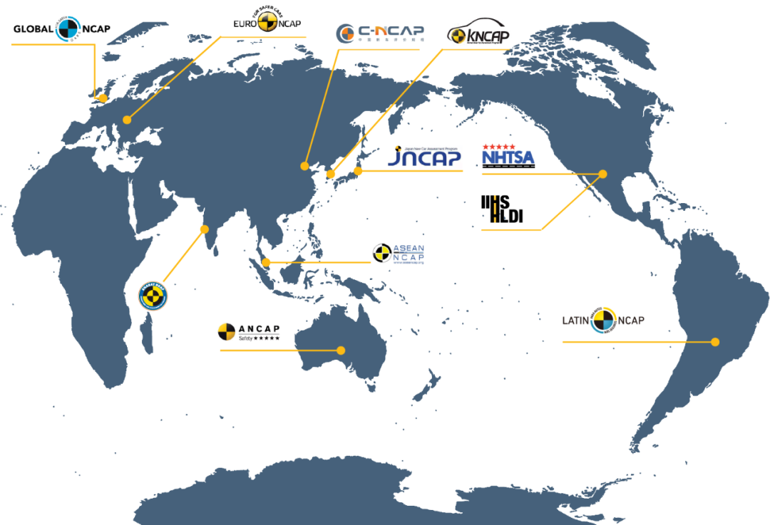 ▲C-NCAP是中国唯一的全球NCAP成员
