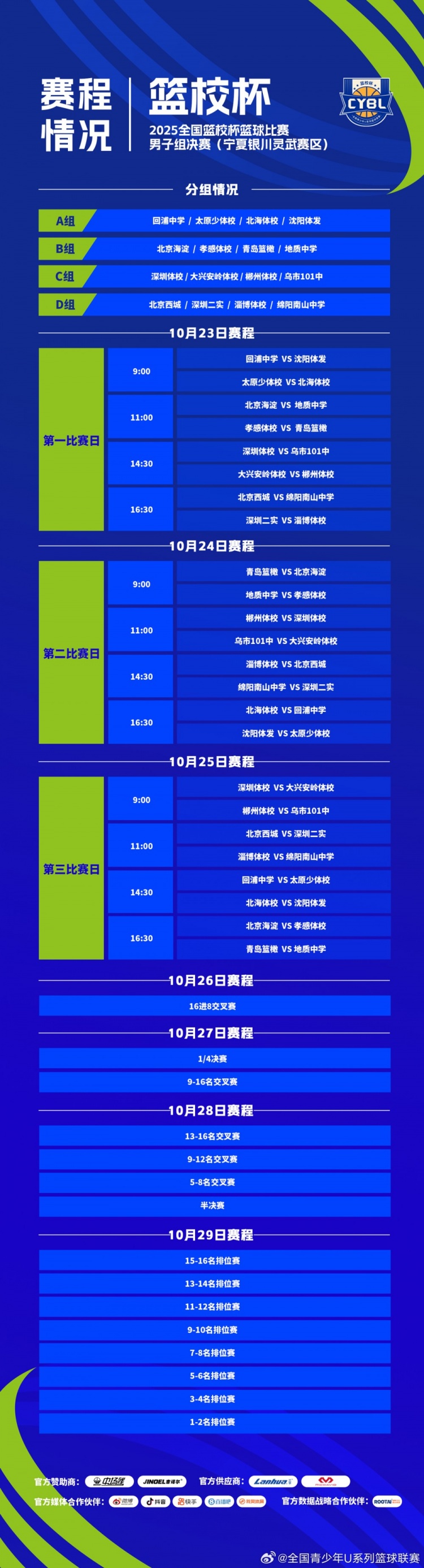 赛程发布！2025年全国篮校杯篮球比赛男子组决赛将于10月23日开赛