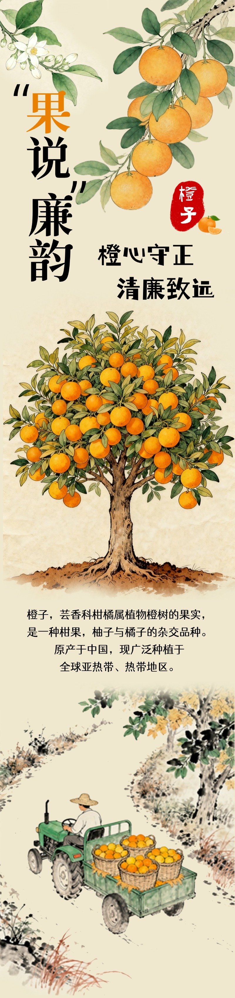 “果说”廉韵丨橙子：橙心守正 清廉致远