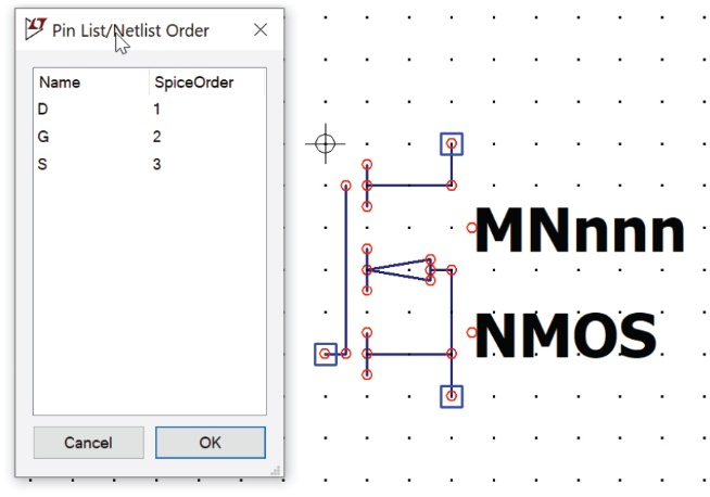 图7 使用符号编辑器中的引脚表来验证符号的引脚顺序