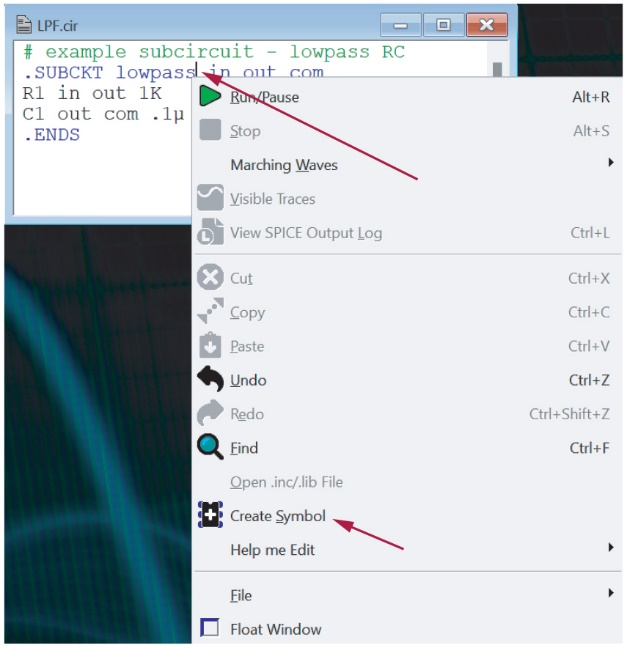 图9 为.SUBCKT模型创建符号