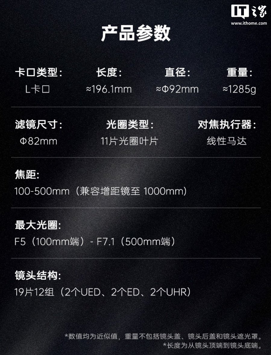 京东松下 S-R100500GK L 卡口长焦变焦镜头13498 元直达链接