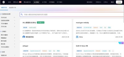 图2 天罡智算平台AI模型市场汇聚各类模型应用