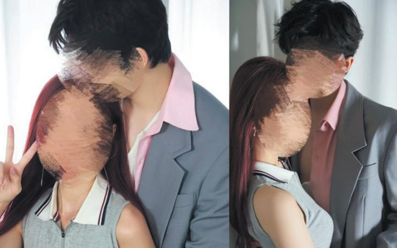 ▲记者使用AI生成的明星亲密合照。新京报资料图