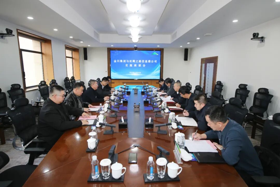 金川集团与丝绸之路信息港股份有限公司座谈交流。张俊成 摄