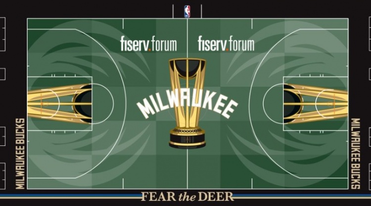 看得人眼花缭乱!NBA杯重磅来袭 各支球队祭出五颜六色的地板