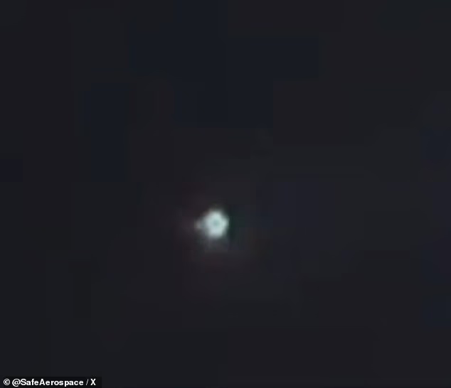 △美国警察拍到的不明飞行物