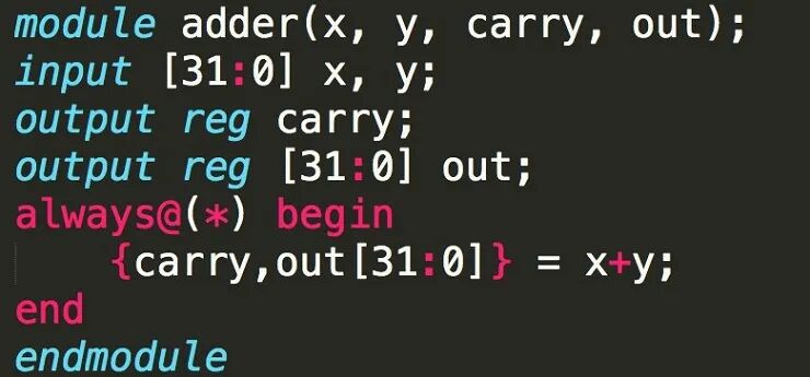 Verilog 代码范例（32 位加法器）