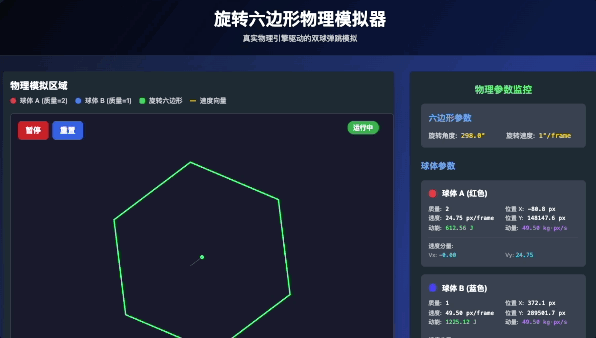 ▲MiniMax Agent生成的小球实验模拟