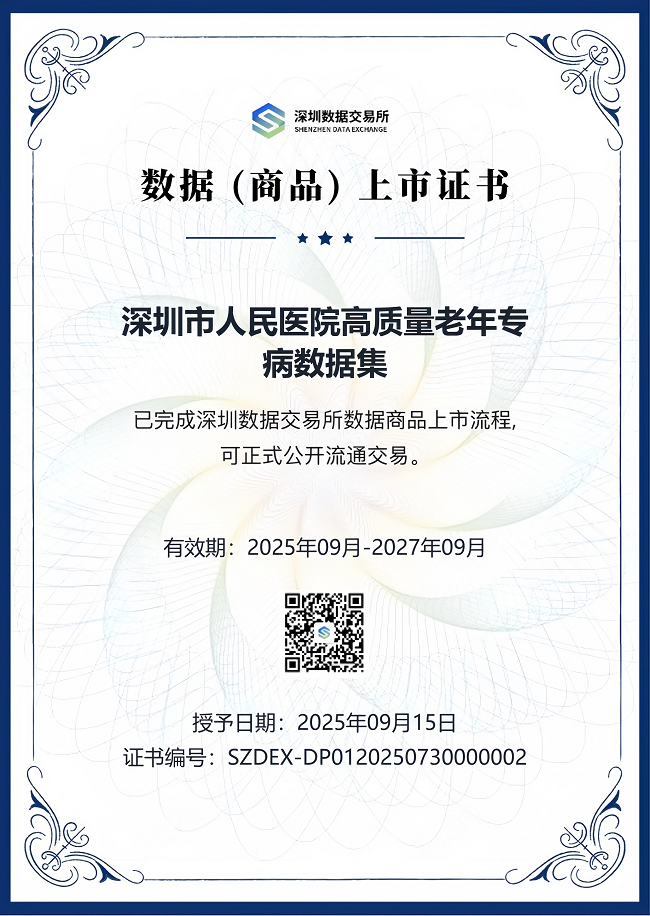 数据（商品）上市证书