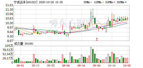 宁波远洋2025年三季度实现营收15.81亿元 同比增长19.23%