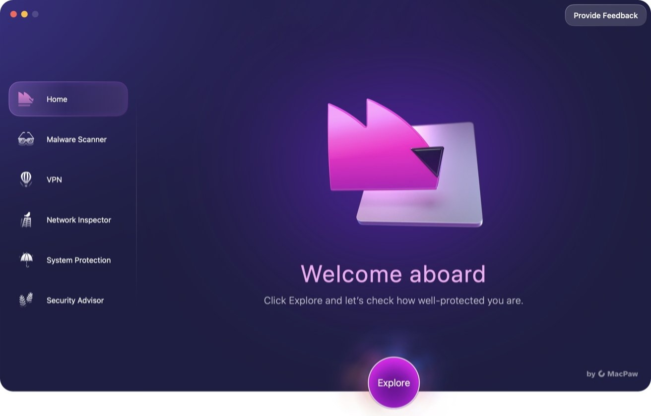 Moonlock 应用程序的主屏幕