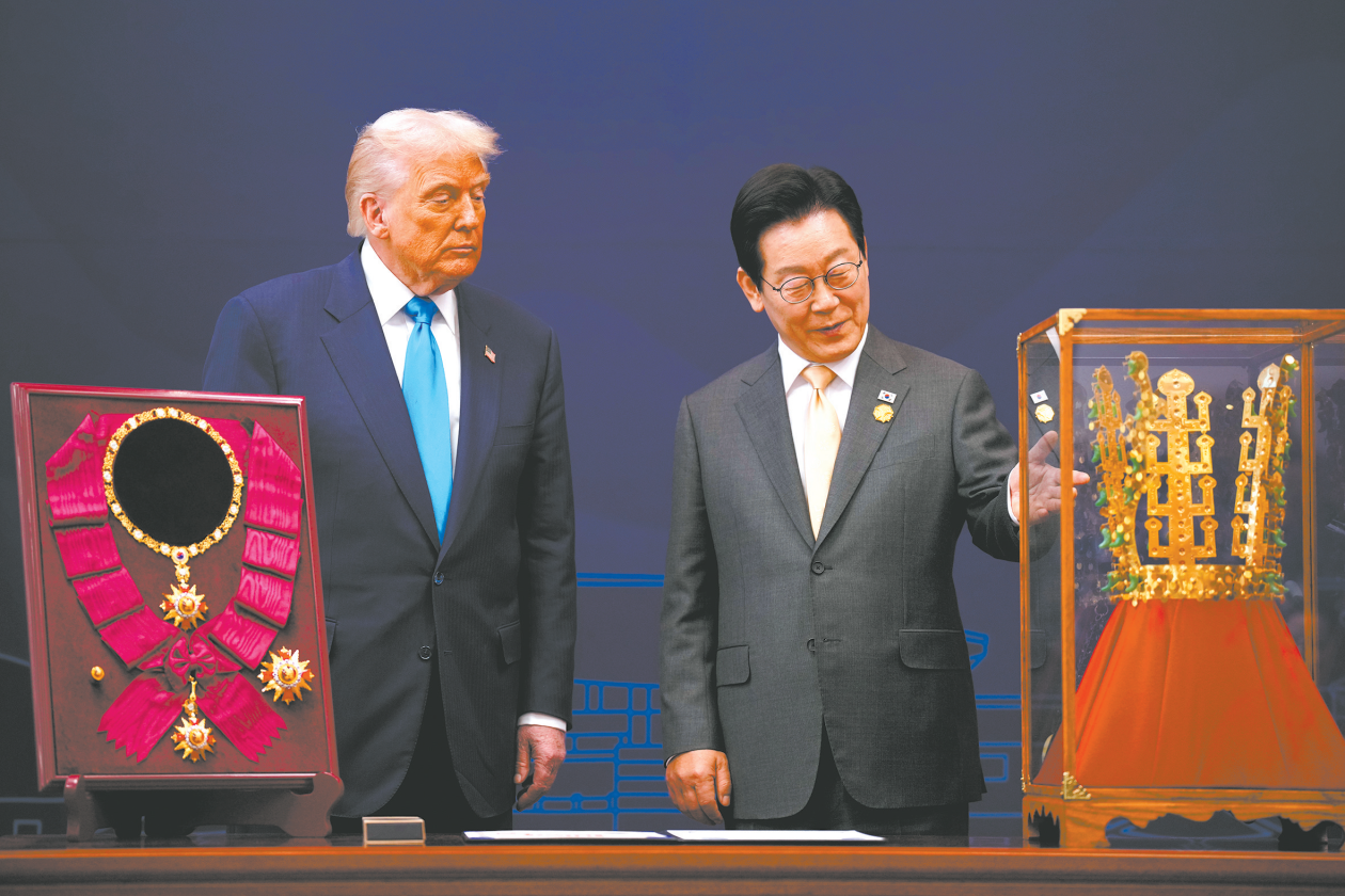 韩媒：韩国送给特朗普的金冠手工做了20天