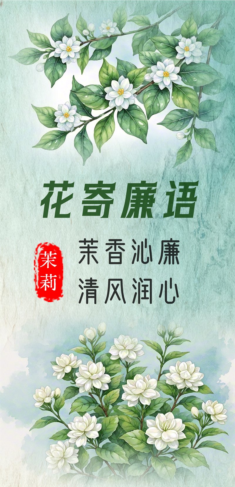 花寄廉语丨茉莉：茉香沁廉 清风润心