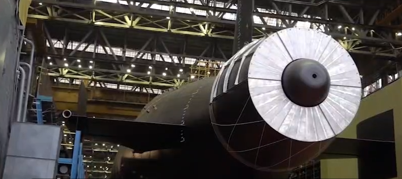 可搭载“波塞冬”核动力无人潜航器 俄新一艘核潜艇出坞