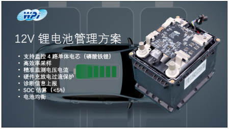 图 12V锂电池管理方案亮点