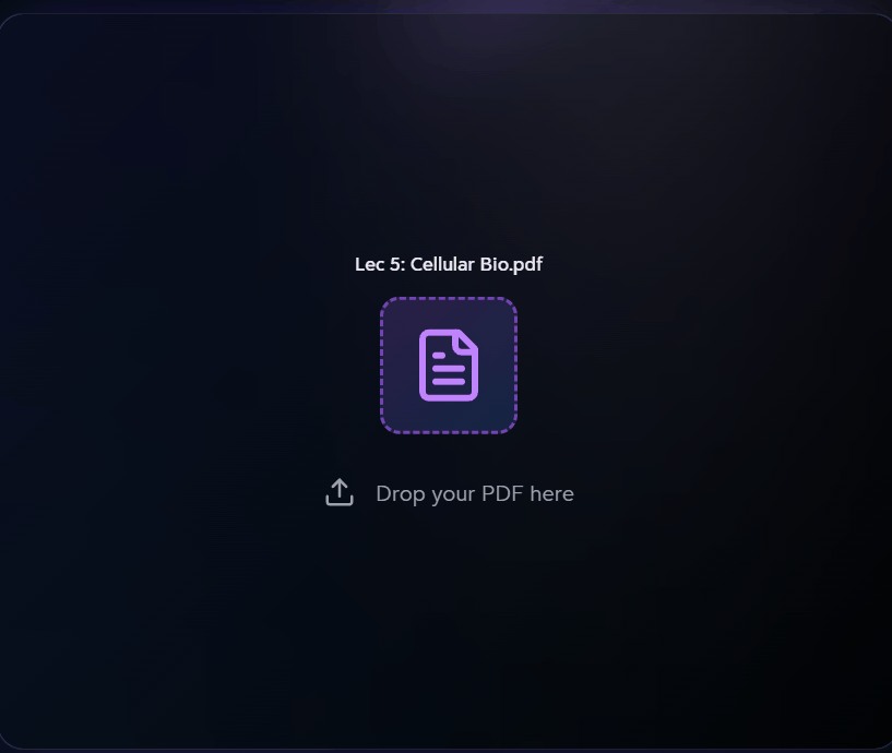 官网 demo展示 turbo ai 将上传文件立刻转化为笔记形式。
