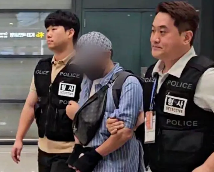 ▲韩警方逮捕柬埔寨诈骗团伙成员