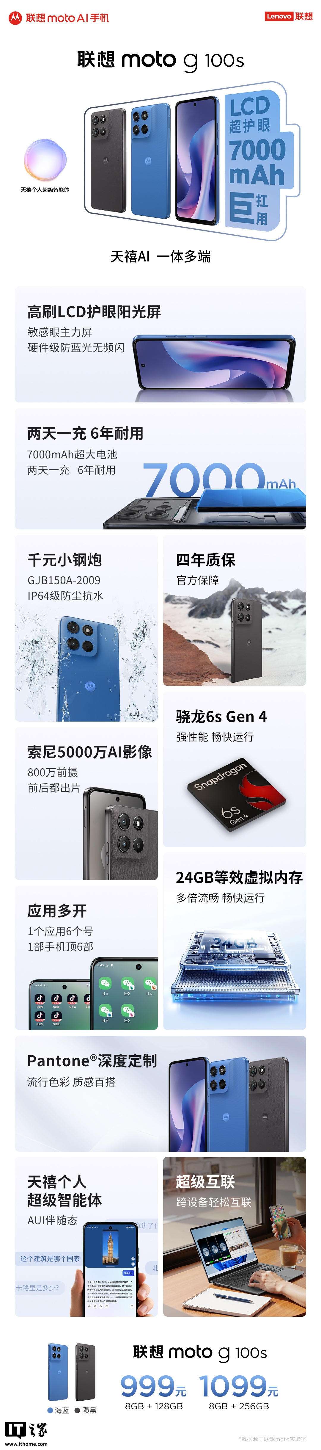 京东联思 moto g100s券后 939 元领 60 元券