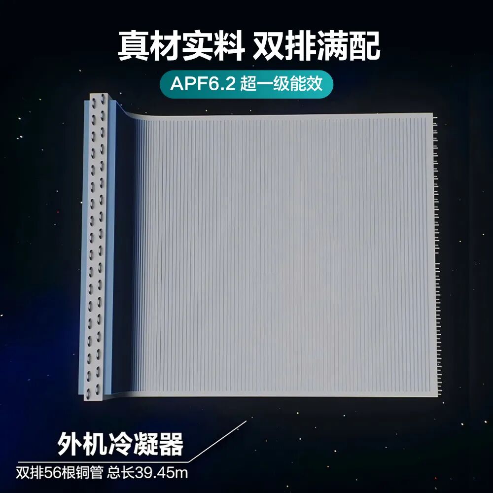 搭载“延缓结霜的细管径换热器低温强热技术”的换热器