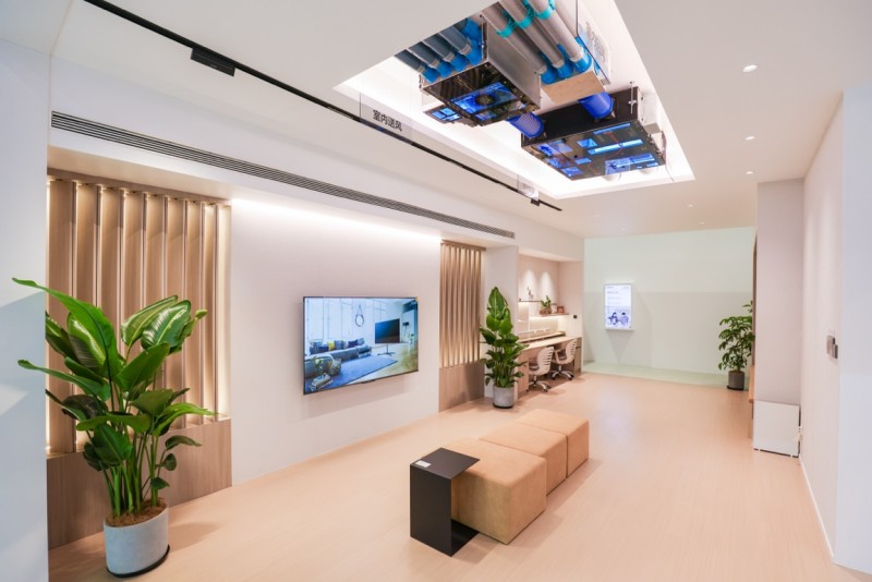 图：松下3.0版本的6恒气候站与定制出风口联动的空气解决方案