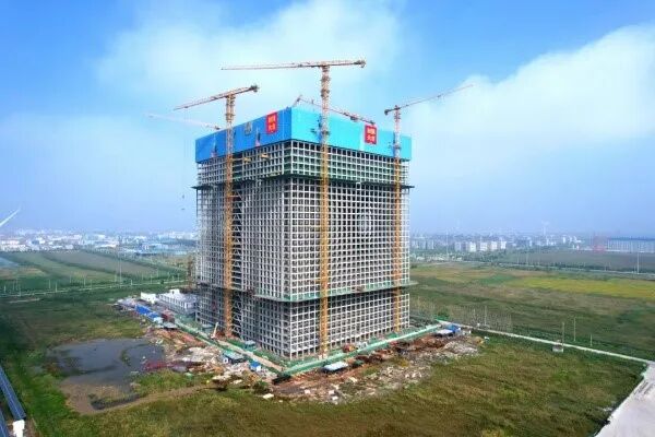 图为中国天楹江苏如东100MWh重力储能项目