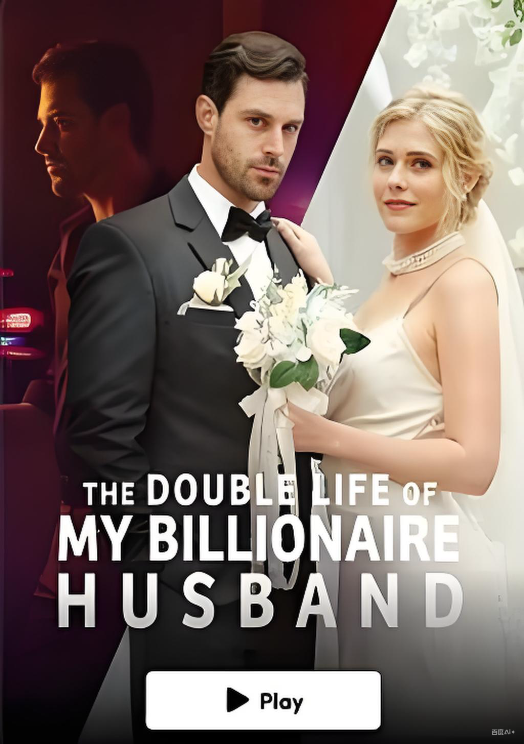 微短剧《我的亿万富翁丈夫的双重生活》海外版海报。