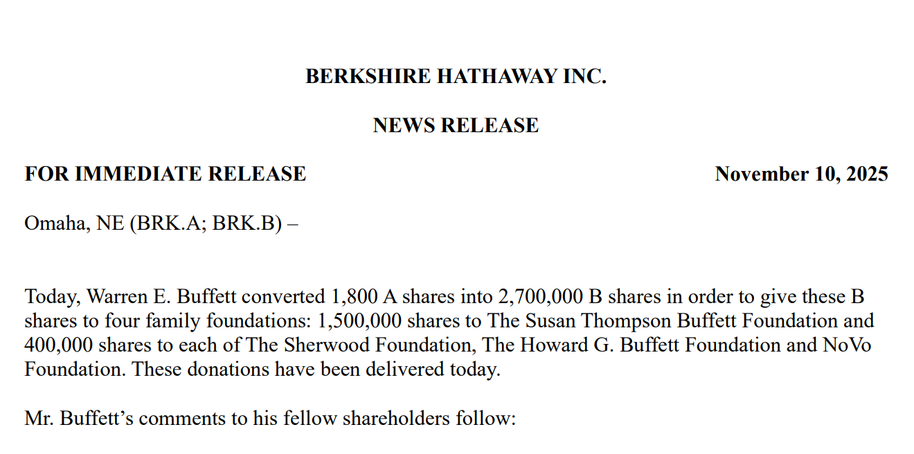 来源：Berkshire Hathaway 官网