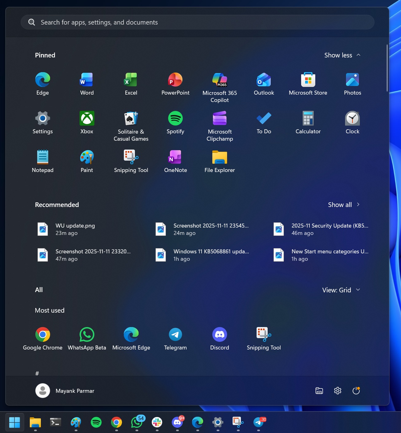 微软推送Win11 24H2/25H2 26x00.7171 更新：焕新开始菜单、修复任务