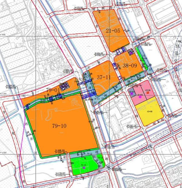 园区建设用地各地块范围示意图。