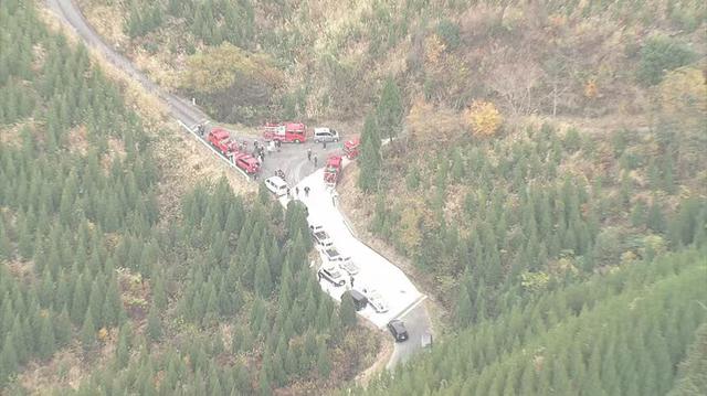 飞机坠毁地点附近的画面