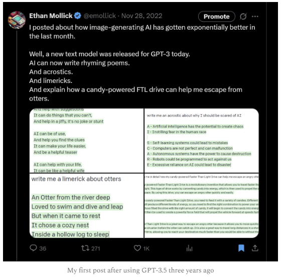 （插图：三年前我用 GPT-3.5 后的首篇文章截图）