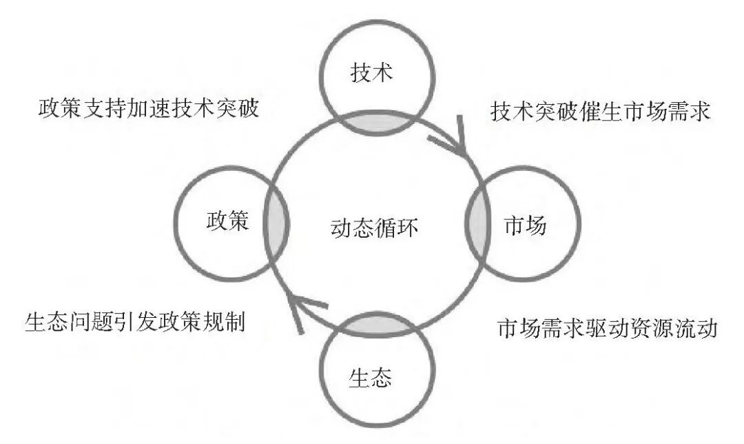 图1“技术—市场—生态—政策”协同关系图