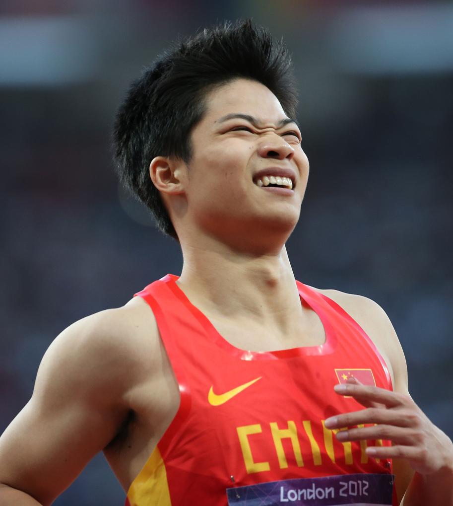 2012年8月5日，苏炳添在2012年伦敦奥运会男子100米半决赛比赛后，他跑出了10秒28的成绩。新华社记者 廖宇杰 摄