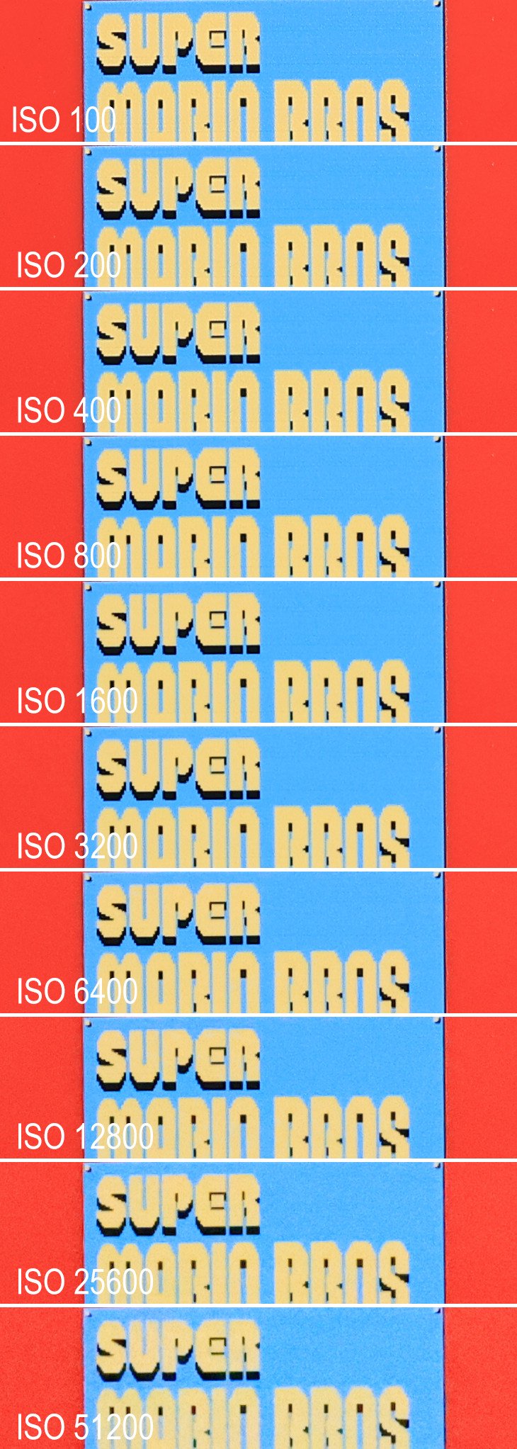 各档ISO感光度画质测试